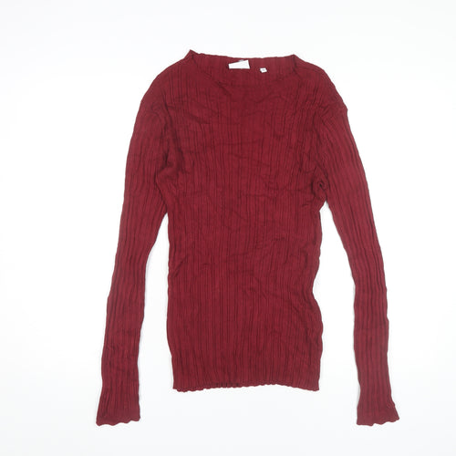 Next Women’s Red Slim Fit Knit Pullover Jumper Size M