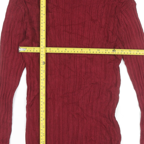 Next Women’s Red Slim Fit Knit Pullover Jumper Size M