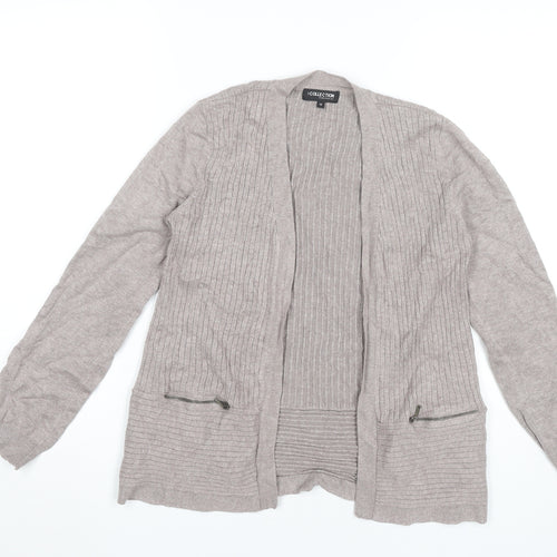 Debenhams Women’s Beige Cardigan Size 12 Long Sleeve Knit