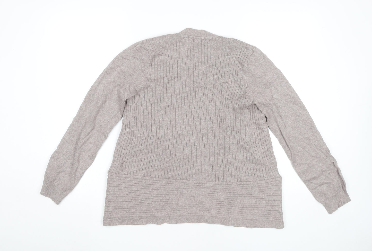 Debenhams Women’s Beige Cardigan Size 12 Long Sleeve Knit