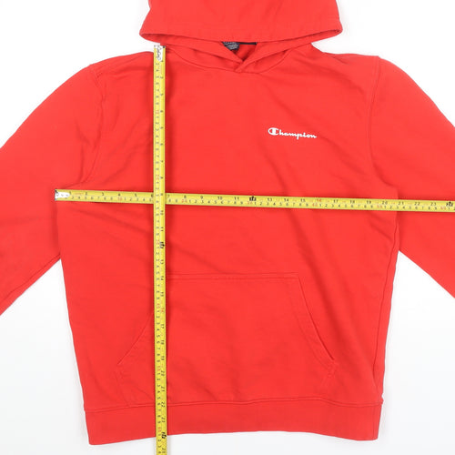 Champion Men’s Red Pullover Hoodie L Regular Fit Sportswear