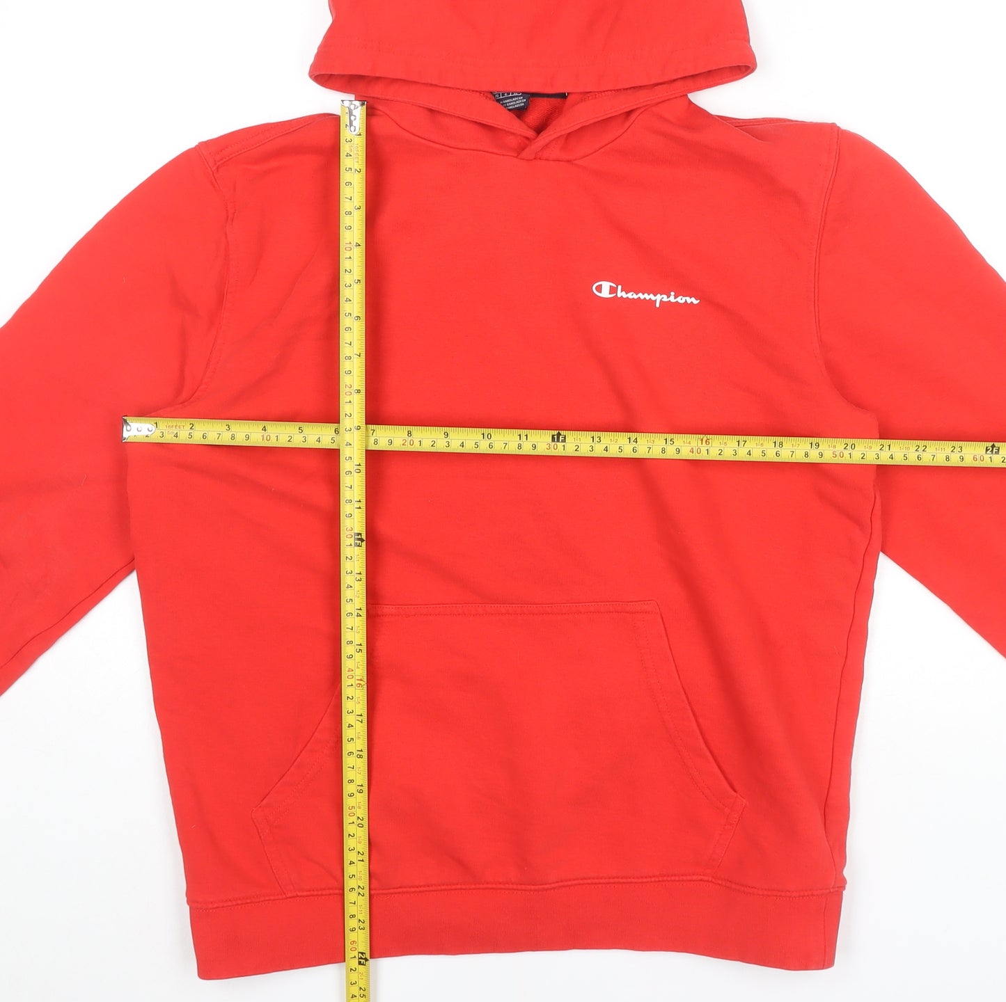 Champion Men’s Red Pullover Hoodie L Regular Fit Sportswear