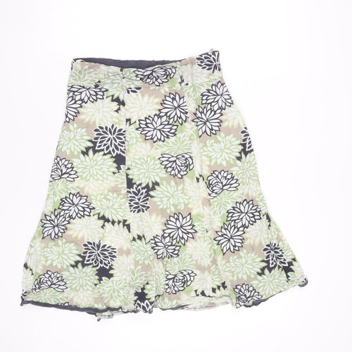 Epilogue Womens Multicoloured Floral Cotton A-Line Skirt Size 12