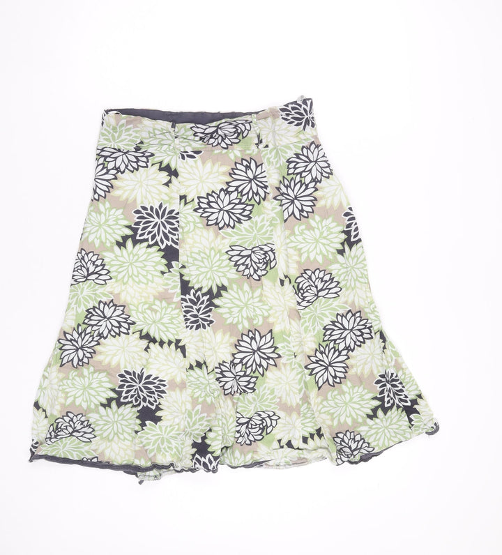 Epilogue Womens Multicoloured Floral Cotton A-Line Skirt Size 12