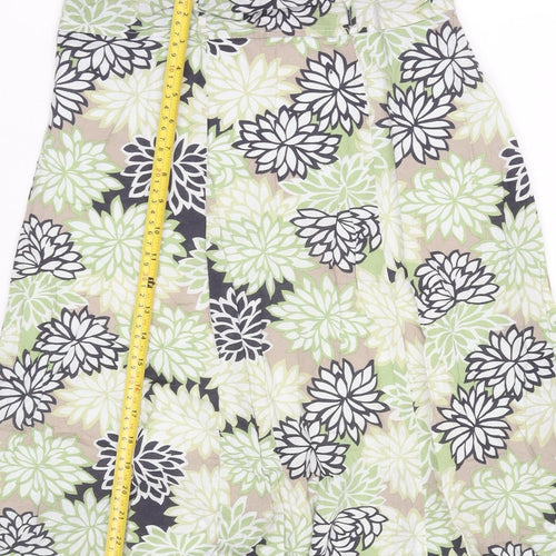 Epilogue Womens Multicoloured Floral Cotton A-Line Skirt Size 12