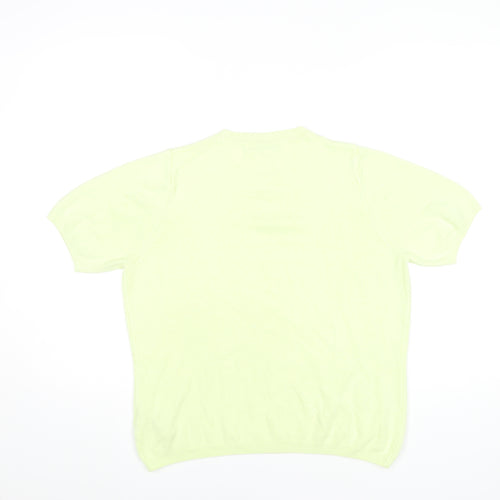 Marks and Spencer Women Green Size 14 Acrylic Short Sleeve T-Shirt