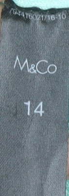 M&Co Womens Green Sequin V-Neck Cardigan Size 14