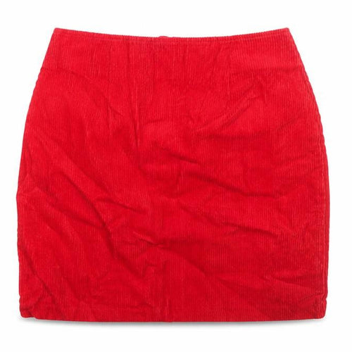 Next Women Red Cotton Corduroy Pencil Skirt Size 8