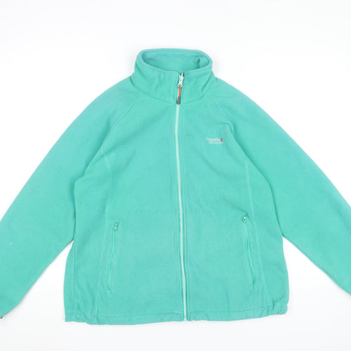 Regatta Womens Green Fleece Jacket Size 14 Full Zip Outdoor Coat