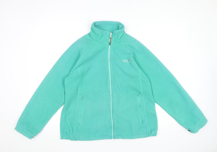 Regatta Womens Green Fleece Jacket Size 14 Full Zip Outdoor Coat