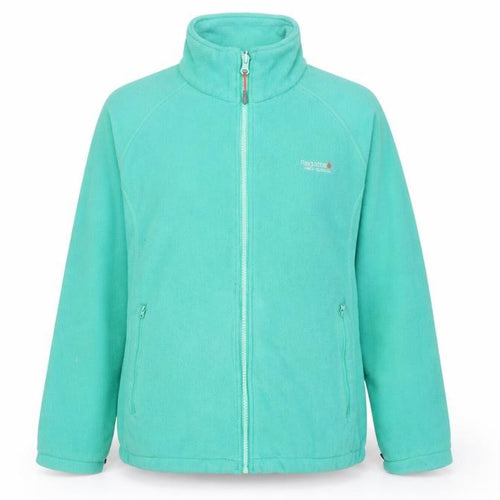Regatta Womens Green Fleece Jacket Size 14 Full Zip Outdoor Coat