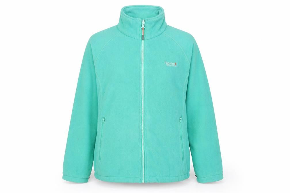 Regatta Womens Green Fleece Jacket Size 14 Full Zip Outdoor Coat