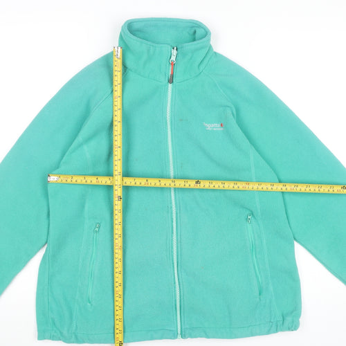 Regatta Womens Green Fleece Jacket Size 14 Full Zip Outdoor Coat