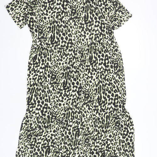Marks and Spencer Women’s Yellow Animal Print Shift Dress Size 14
