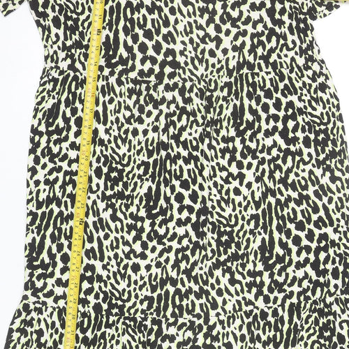 Marks and Spencer Women’s Yellow Animal Print Shift Dress Size 14