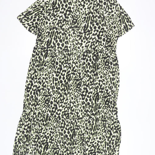 Marks and Spencer Women’s Yellow Animal Print Shift Dress Size 14