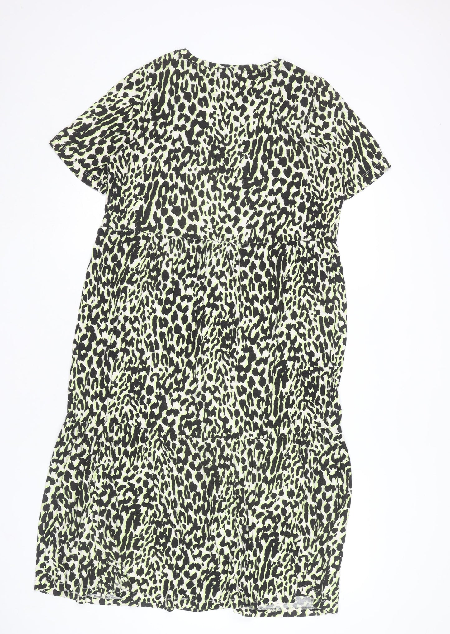 Marks and Spencer Women’s Yellow Animal Print Shift Dress Size 14