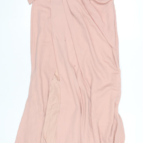 ASOS Women’s Pink One Shoulder Maxi Dress Size 14 Formal