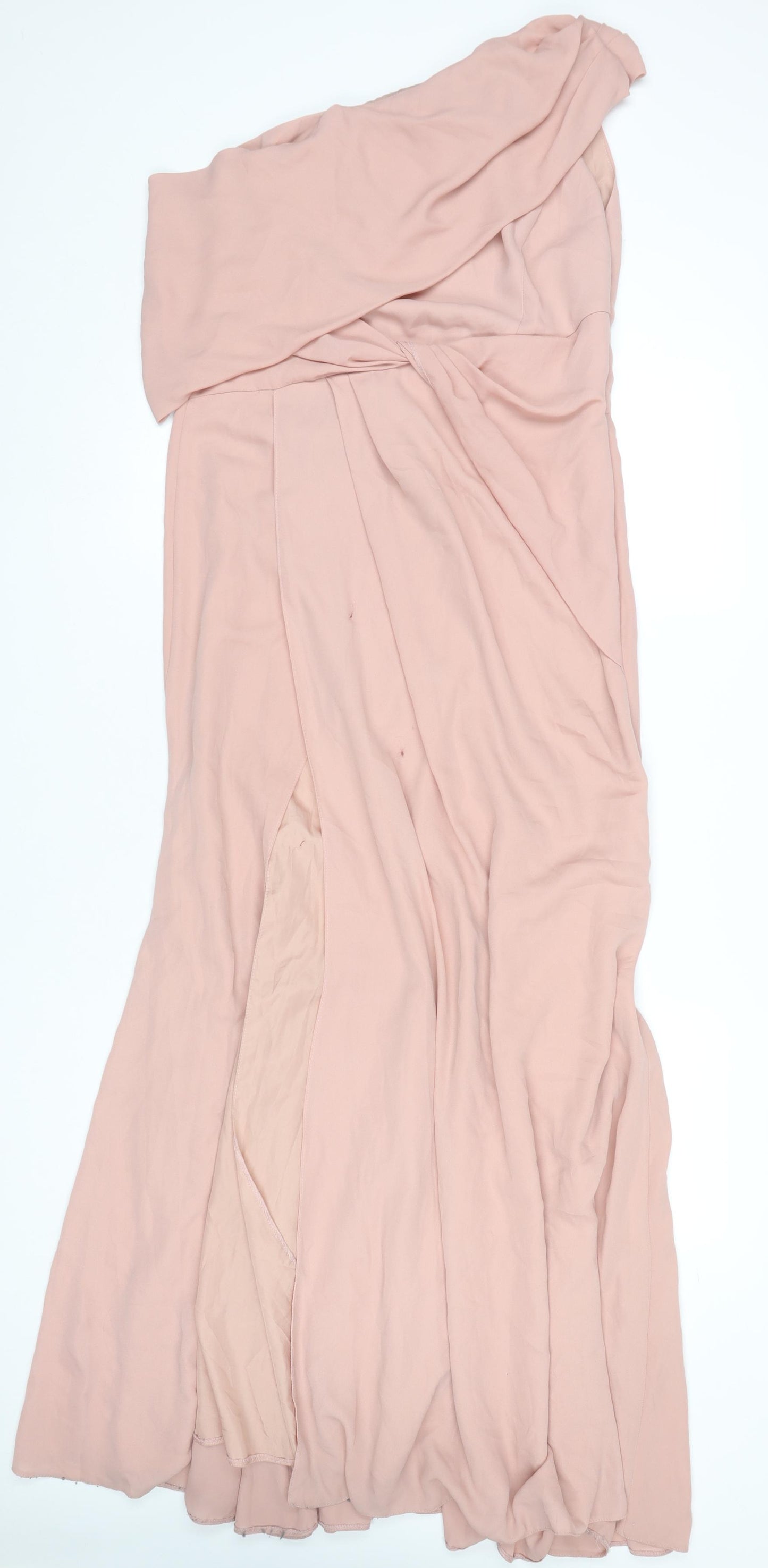 ASOS Women’s Pink One Shoulder Maxi Dress Size 14 Formal