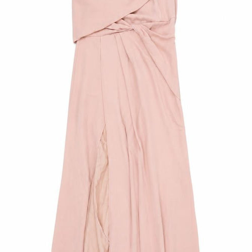 ASOS Women’s Pink One Shoulder Maxi Dress Size 14 Formal