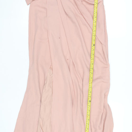 ASOS Women’s Pink One Shoulder Maxi Dress Size 14 Formal