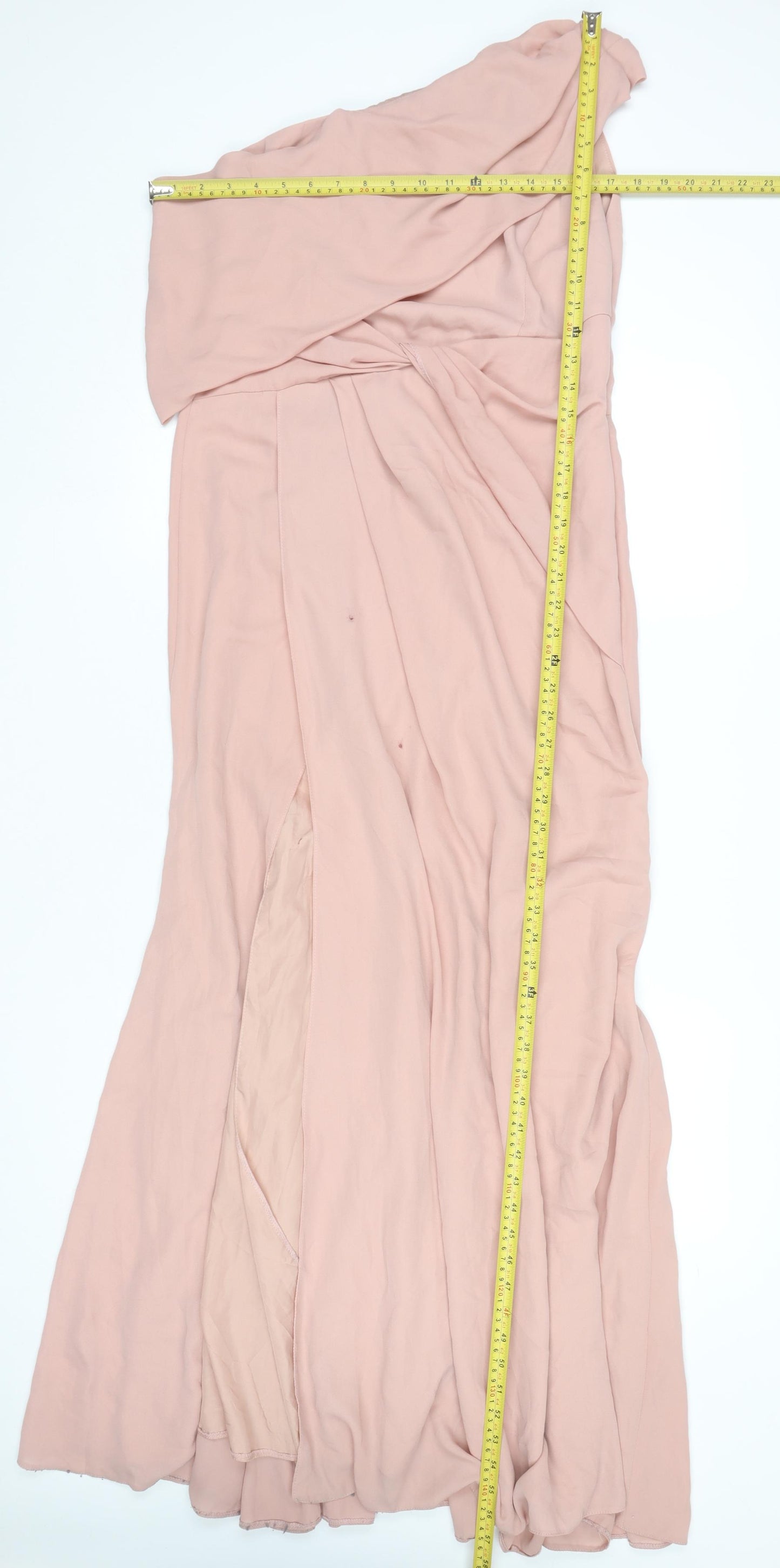 ASOS Women’s Pink One Shoulder Maxi Dress Size 14 Formal