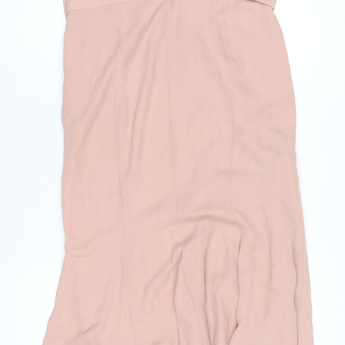 ASOS Women’s Pink One Shoulder Maxi Dress Size 14 Formal