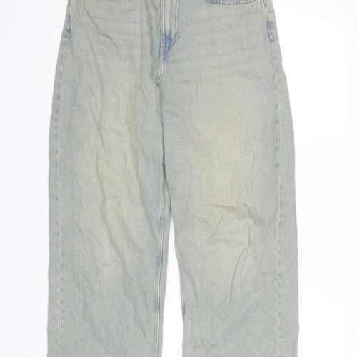 H&M Women’s Blue Straight Leg Jeans Size 8 Cotton Denim