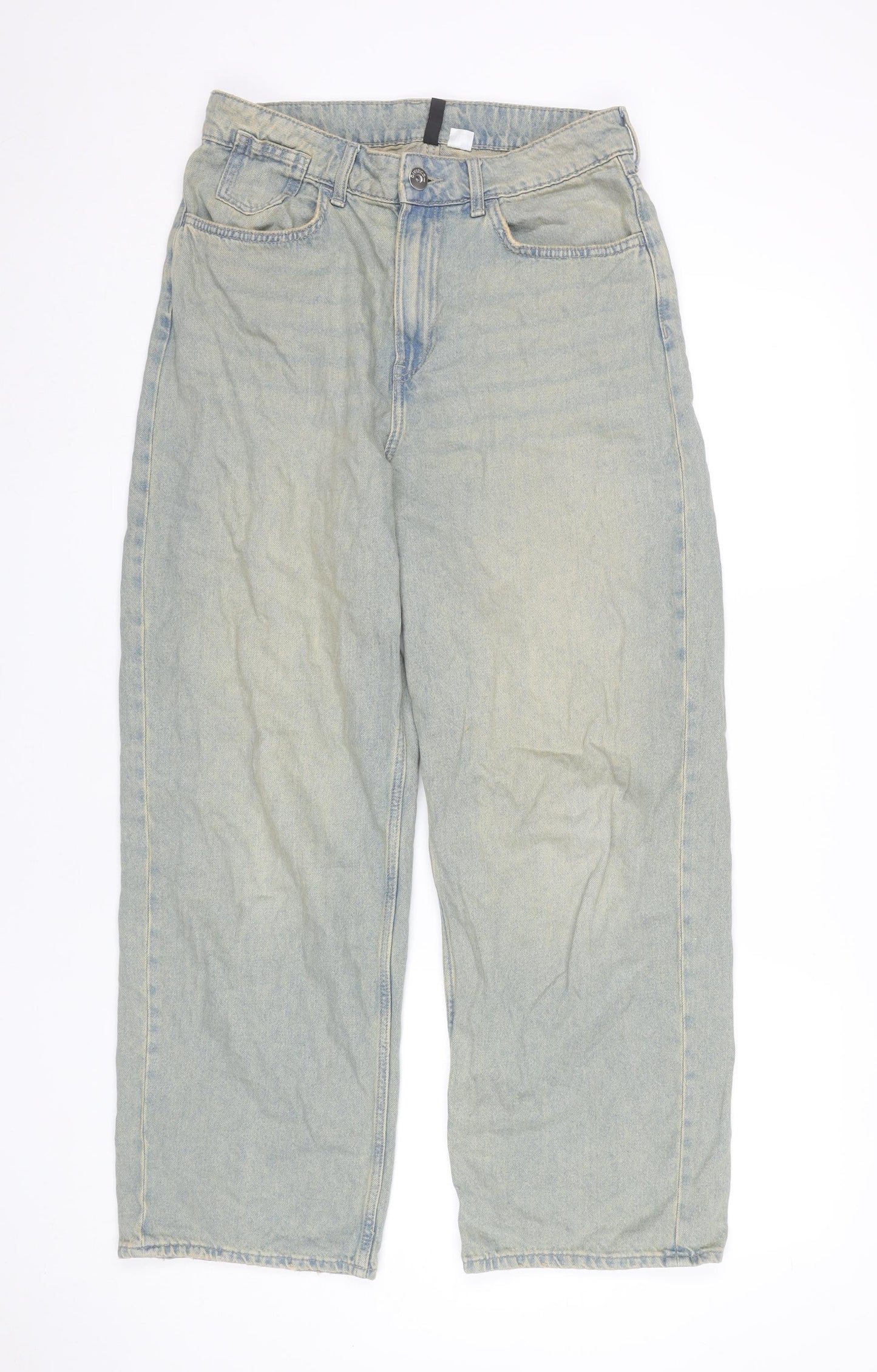 H&M Women’s Blue Straight Leg Jeans Size 8 Cotton Denim
