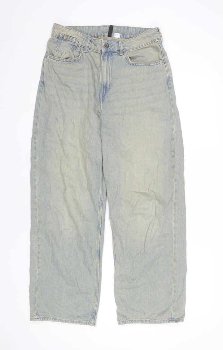 H&M Women’s Blue Straight Leg Jeans Size 8 Cotton Denim