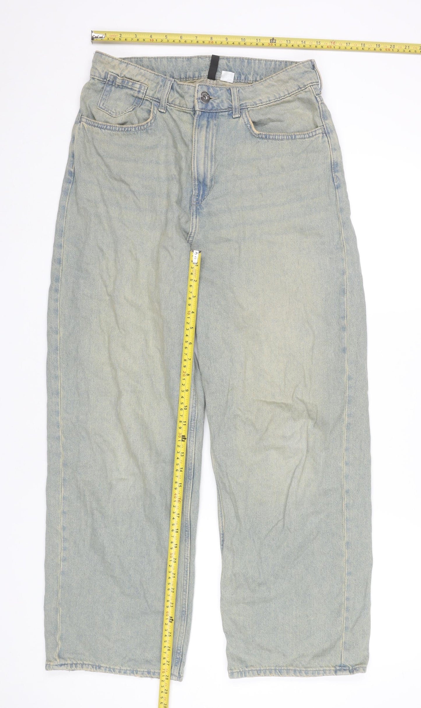 H&M Women’s Blue Straight Leg Jeans Size 8 Cotton Denim