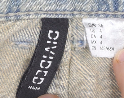 H&M Women’s Blue Straight Leg Jeans Size 8 Cotton Denim