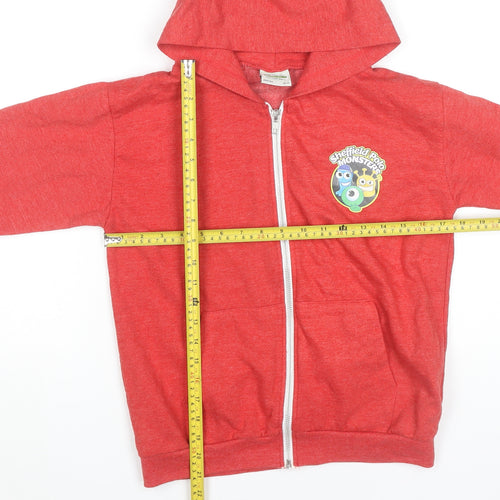 AWDis Boys Red Full Zip Hoodie 9-11 Years Sheffield Monsters Water Polo