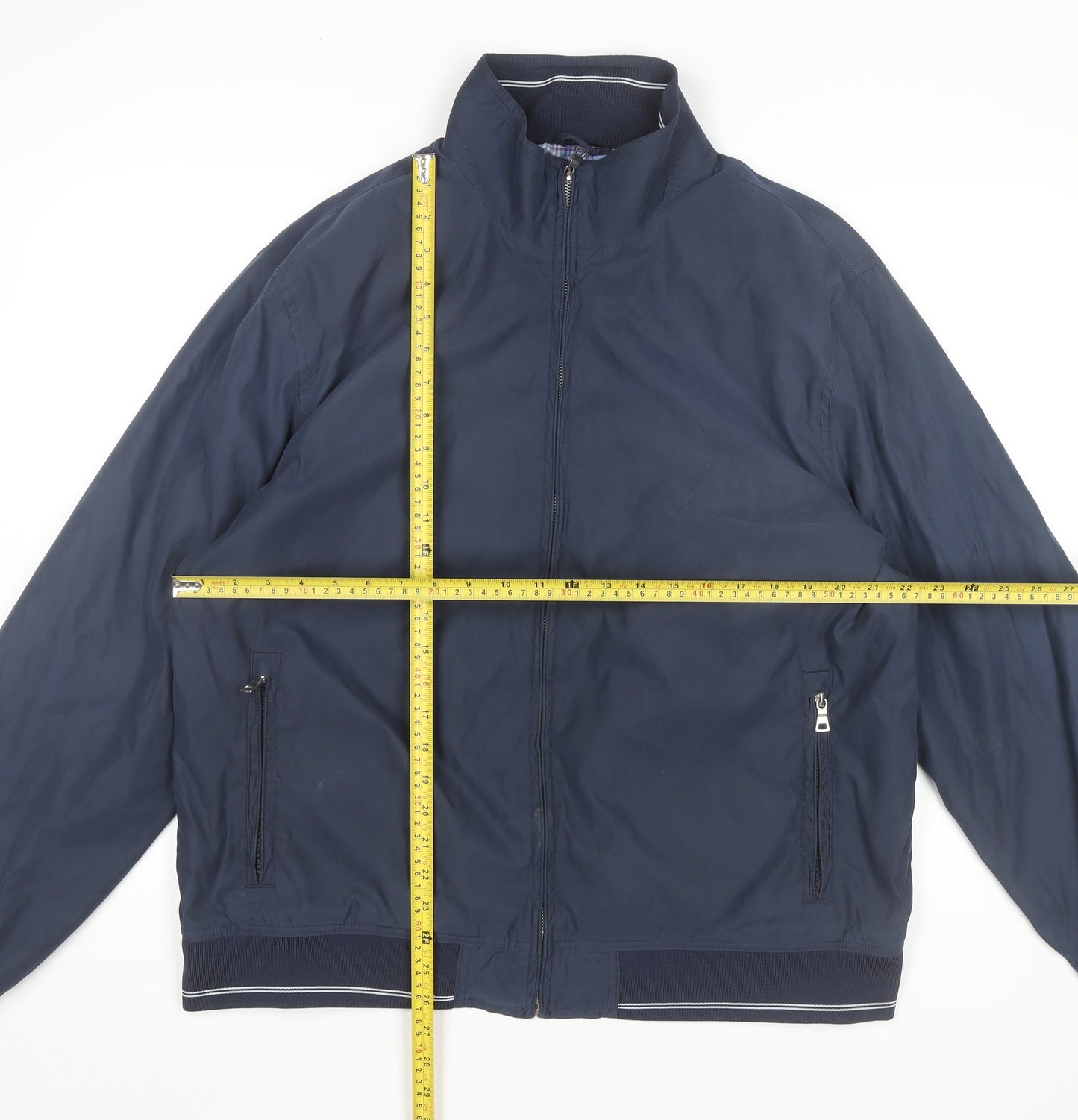 Marks and Spencer Men's Blue XL Basic Jacket Full Zip Casual