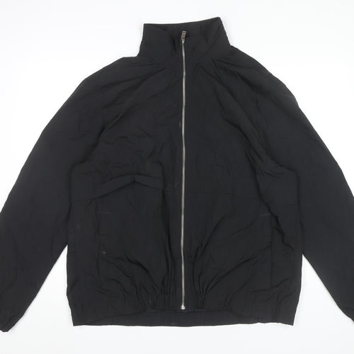 EASY Men’s Black XL Windbreaker Jacket Lightweight Full Zip
