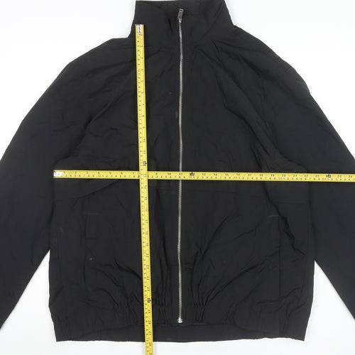 EASY Men’s Black XL Windbreaker Jacket Lightweight Full Zip