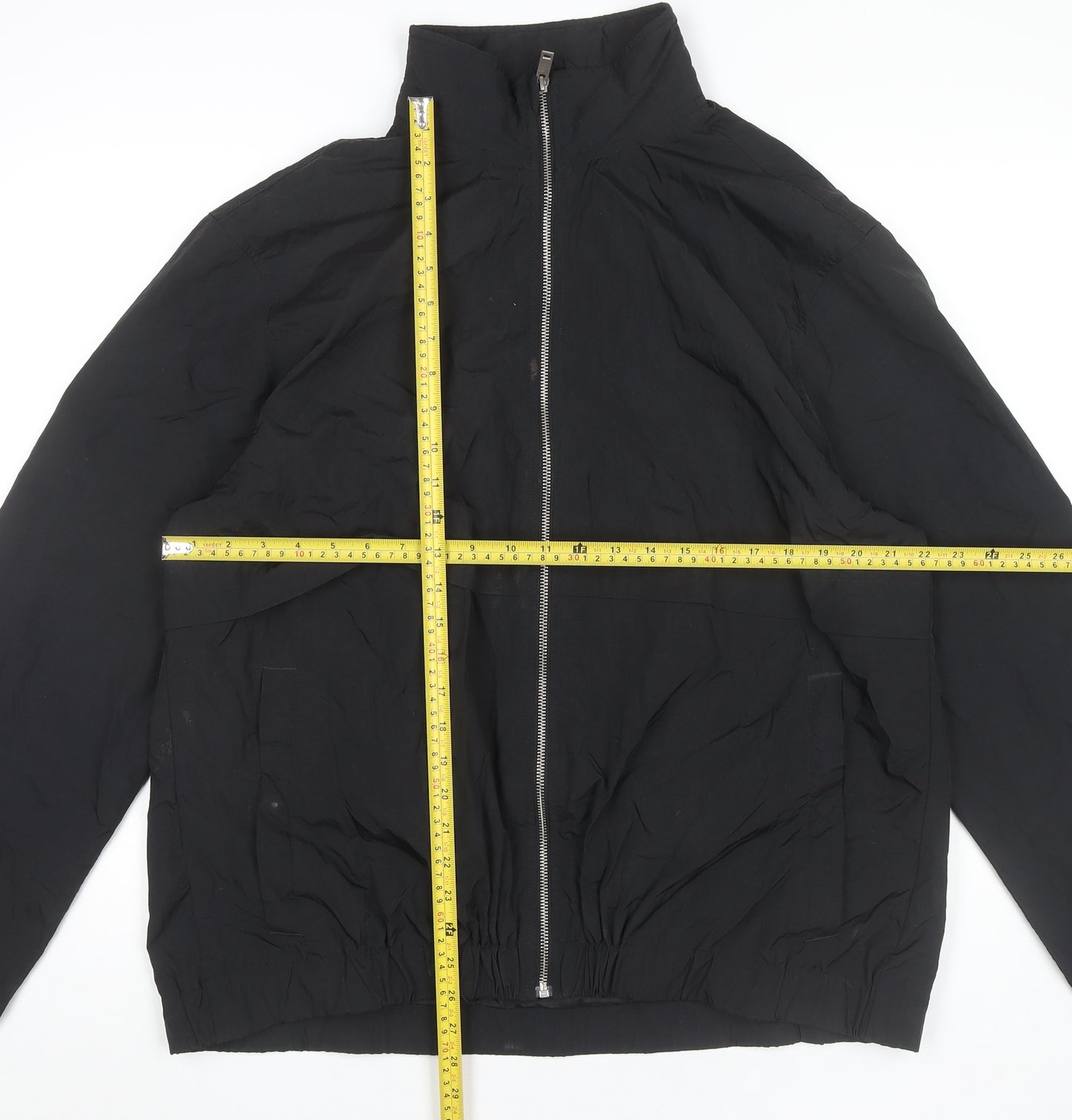 EASY Men’s Black XL Windbreaker Jacket Lightweight Full Zip