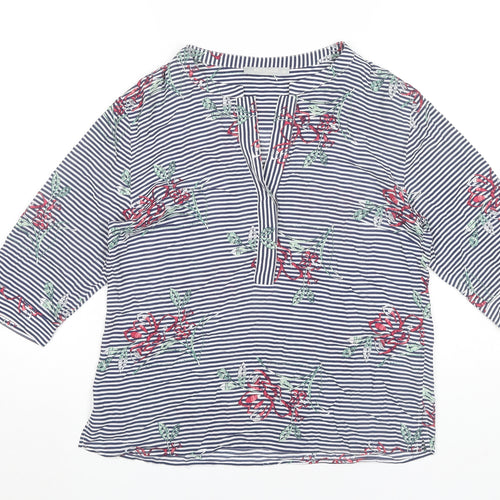 Betty & Co Womens Multicoloured Size 10 Tunic Blouse Viscose 3/4 Sleeve