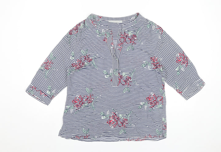 Betty & Co Womens Multicoloured Size 10 Tunic Blouse Viscose 3/4 Sleeve