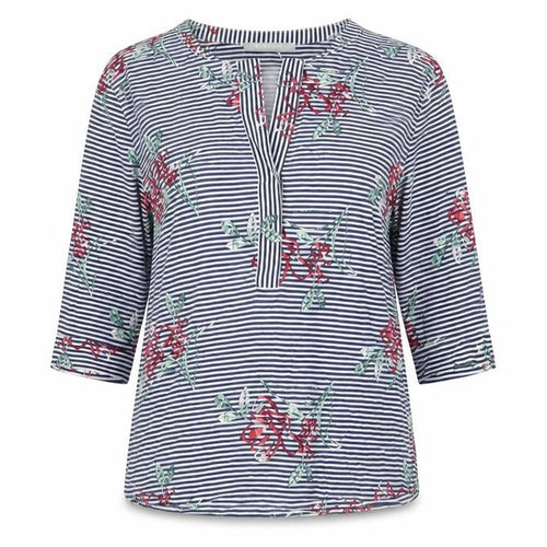 Betty & Co Womens Multicoloured Size 10 Tunic Blouse Viscose 3/4 Sleeve