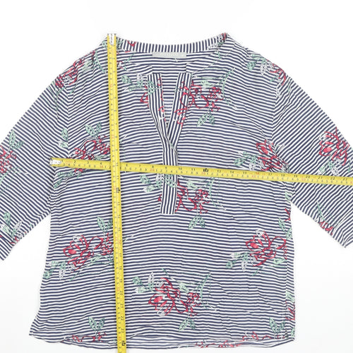 Betty & Co Womens Multicoloured Size 10 Tunic Blouse Viscose 3/4 Sleeve