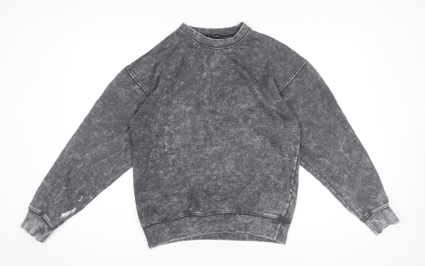Boohoo Women’s Grey Pullover Sweatshirt XS Crew Neck Long Sleeve