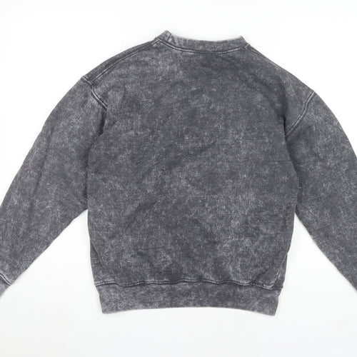 Boohoo Women’s Grey Pullover Sweatshirt XS Crew Neck Long Sleeve