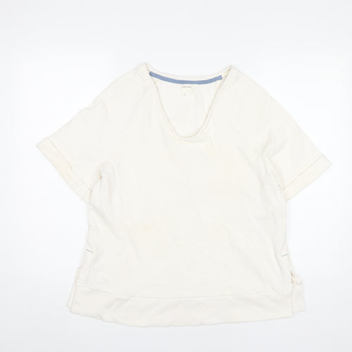 Marks and Spencer Women’s Ivory Cotton T-Shirt Size S Short Sleeve