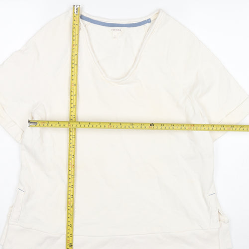 Marks and Spencer Women’s Ivory Cotton T-Shirt Size S Short Sleeve