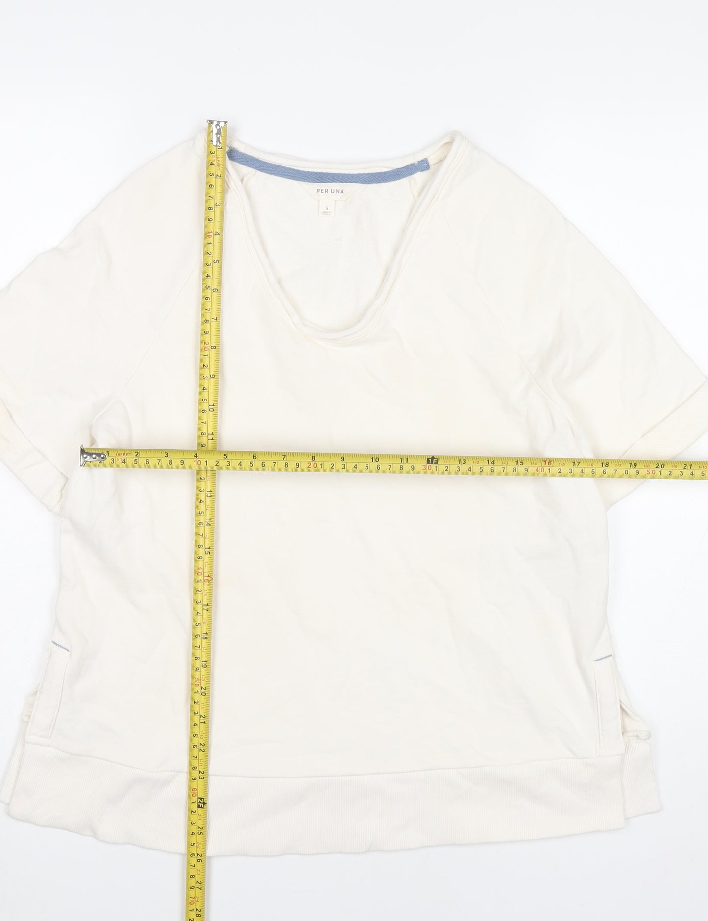 Marks and Spencer Women’s Ivory Cotton T-Shirt Size S Short Sleeve