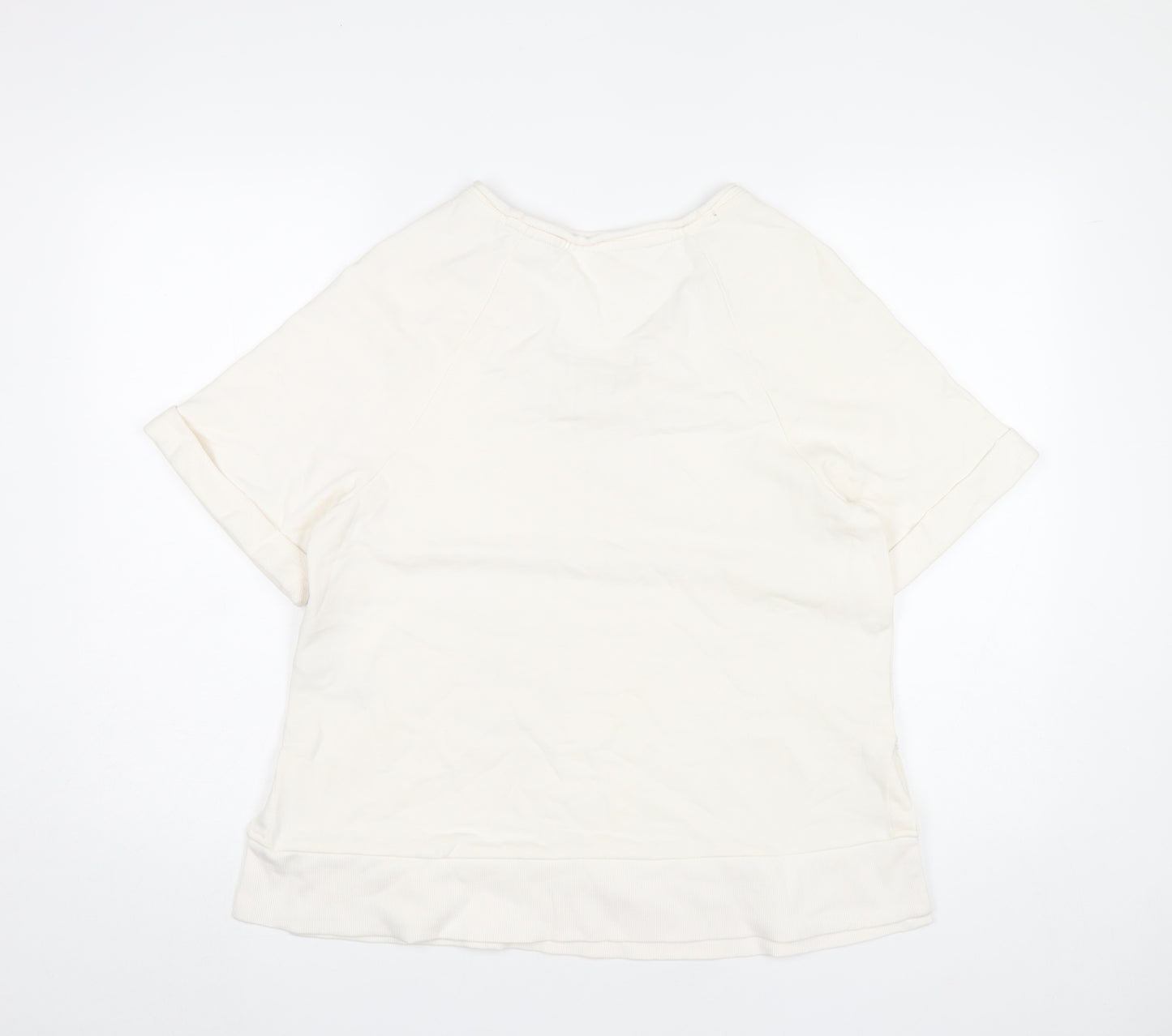 Marks and Spencer Women’s Ivory Cotton T-Shirt Size S Short Sleeve