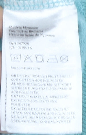 H&M Boys Blue Graphic Print Sweatshirt 9-10Y Pullover Crew Neck