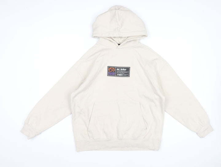 Zara Boys Beige Pullover Hoodie 13-14 Years Football Graphic Print