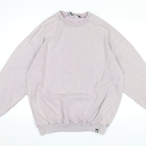 Reclaimed Vintage Men's Purple Medium Pullover Sweatshirt Crew Neck